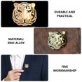 thumbnail image 2 of Miangastore Tiger Shaped Brooch Rhinestone Inlaid Suit Brooch Fashion Clothes Accessory, 2 of 8