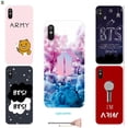 thumbnail image 2 of Moto G8 Plus P30 Note P40 Power Z Z2 Play TPU Funda Suave Transparente NNB22 BTS ARMY Logo, 2 of 4