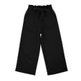thumbnail image 2 of Bnwani Girls Black Pants Lace Up High Waist Pant Lightweight Pockets Casual Loose Long Trousers Size 4-13, 2 of 7