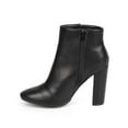 thumbnail image 4 of Qupid DC09 Women Leatherette Almond Toe Metallic Chunky Heel Ankle Bootie, 4 of 5