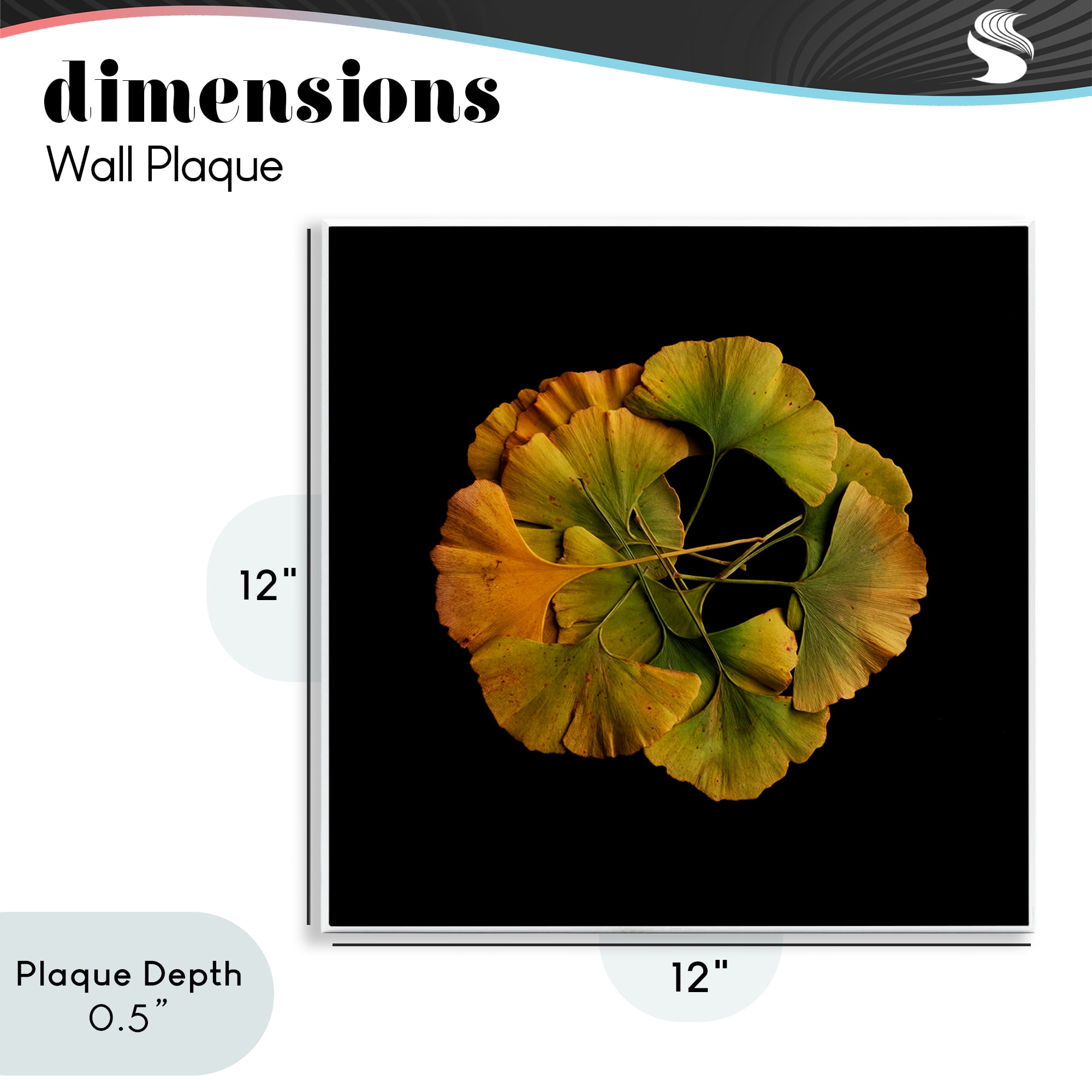 Stupell Industries Overlapping Ginkgo Leaves Wall Plaque Art, design by Beth Adoette