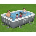 thumbnail image 4 of Bestway: Power Steel 9'3" x 6'5" x 33" Above Ground Pool Set - 937 Gallons, Rectangular Outdoor Family Pool, Corrosion & Puncture Resistant, Includes ChemConnect Dispenser, Filter & Pump, 4 of 9