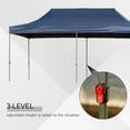 thumbnail image 3 of Outsunny 10' x 20' Pop Up Canopy Tent with Sidewalls & Doors, Instant Tents for Parties with Wheeled Carry Bag, Height Adjustable, for Outdoor, Garden, Patio, Blue, 3 of 7