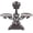 Antique Black, variant on Vintage Cast Iron Candle Holder - Rustic Double Tray Display Stand, Antique Style Balance Scale Design - White Metal Tabletop Centerpiece for Pillar or Tealight Candles - Home & Mantel Décor