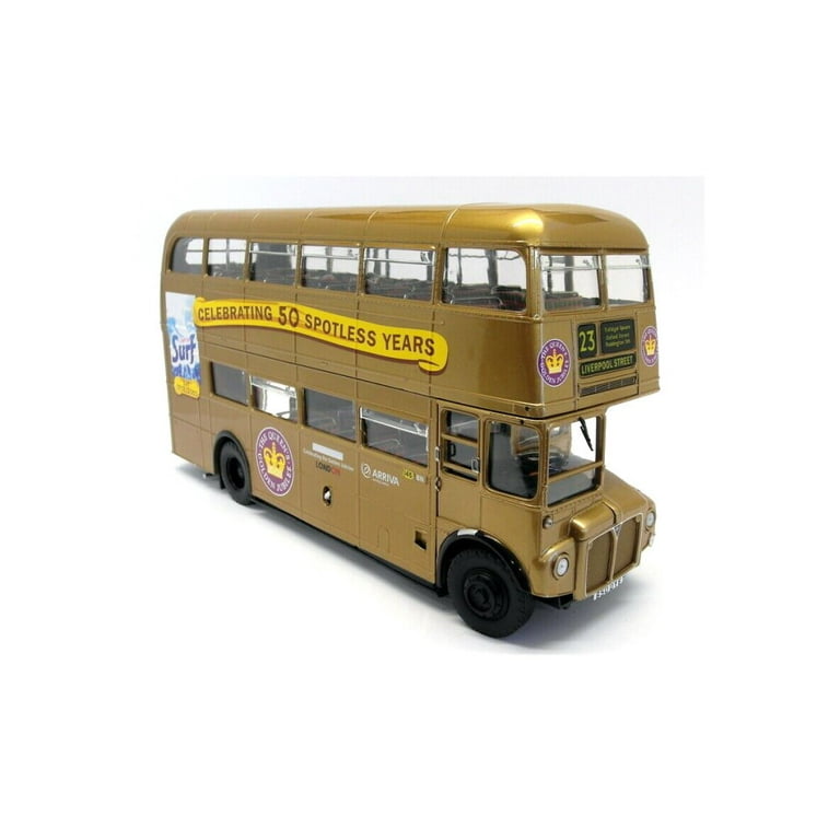 Routemaster RM London Double Decker Bus, Gold - Sun Star Routemaster RM London Double Decker Bus, Gold - Sun Star