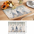 thumbnail image 6 of Blue Gnomes Coastal Placemats Set of 4 Summer Beach Eucalyptus Leaves Rustic Place Mats Indoor Wipeable Table Mats Washable Dining Table Placemats for Kitchen Holiday Party Home Decor 13x19 Inch, 6 of 9