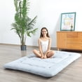 thumbnail image 4 of COSMOGO Traditional Japanese Foldable Roll Up Floor Futon Mattress Black 60" x 80" x 3", 4 of 5