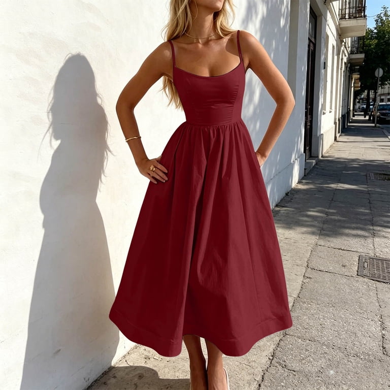 wine color formal dress Satin Plunge Corset Mermaid Dress with Chiffon Tiers – Camille La Vie main image 0