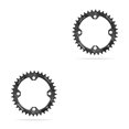 thumbnail image 4 of Toystoory Juego de platos de bicicleta Placa de diente de de rueda de bicicleta redonda Negro 32T 2piezas Toystoory CBP188388, 4 of 5
