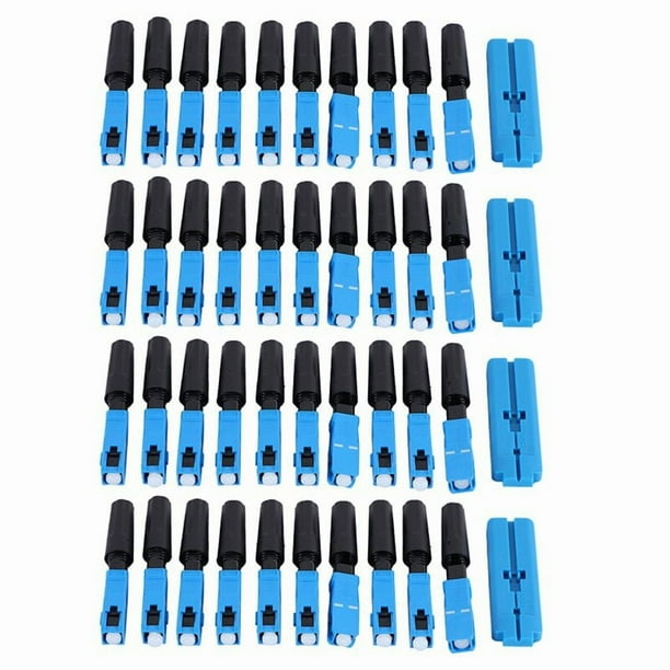 200 Unids Sc Embebido Conector Rápido de Fibra ÓPtica Ftth Monomodo Fibra ÓPtica Sc Conector Rápido Adaptador