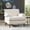 Beige, variant on 38" Accent Chair with Casters | Medium-Firm Seating for Mobility | Crafted from Kiln-Dried Wood and Linen | Removable Cushions for Convenience
