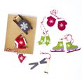 thumbnail image 1 of Juego de 6 piezas de adornos para árboles de Navidad, juego colgante de madera, árbol colgante en colores elegantes, decoración navideña MFZFUKR 2034475-1, 1 of 8