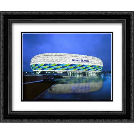 The Allianz Arena 2x Matted 24x20 Black Ornate Framed Art Print from the Stadium Series