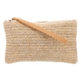 thumbnail image 1 of Bolsa de embrague de cremallera de paja Mujeres bohemias Mujeres de verano Bolso y bolso, 1 of 6