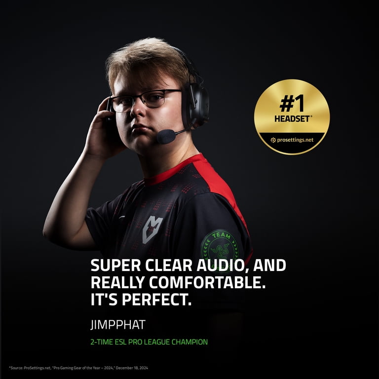 Razer, Wireless PC Gaming Headset, BlackShark V2 Pro, 70 Hr