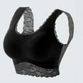 thumbnail image 3 of Bigersell Woman Bra Wireless Comfortable Bra Yoga Sports Bra No Underwire Bra Style B72 Yoga Bra Women Back-Smoothing Bra Feature Training Bra for Girls Hook & Eye Bra Closure , Black L, 3 of 5
