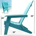 thumbnail image 2 of Folding Adirondack Chairs Set of 2 Modern Plastic Chaises with Cup Holder for Outdoor Patio Garden Fire Pit, 2 of 7