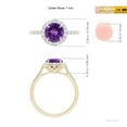 thumbnail image 5 of ANGARA Natural Round 1.15 ct Amethyst Engagement Ring with Diamond Halo in 14K Yellow Gold for Women (Size-7mm) | February Birthstone, Anniversary, Jewelry Gift for Women | Natural Amethyst Ring, 5 of 10