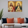 thumbnail image 5 of ADALE Jesus and Mary POSTER print Sacred Heart of Jesus and Virgin Mary painting Religious Artwork Catholic pictures Christian Holy Wall Art Decor Unframed 11x14 Inch, 5 of 6
