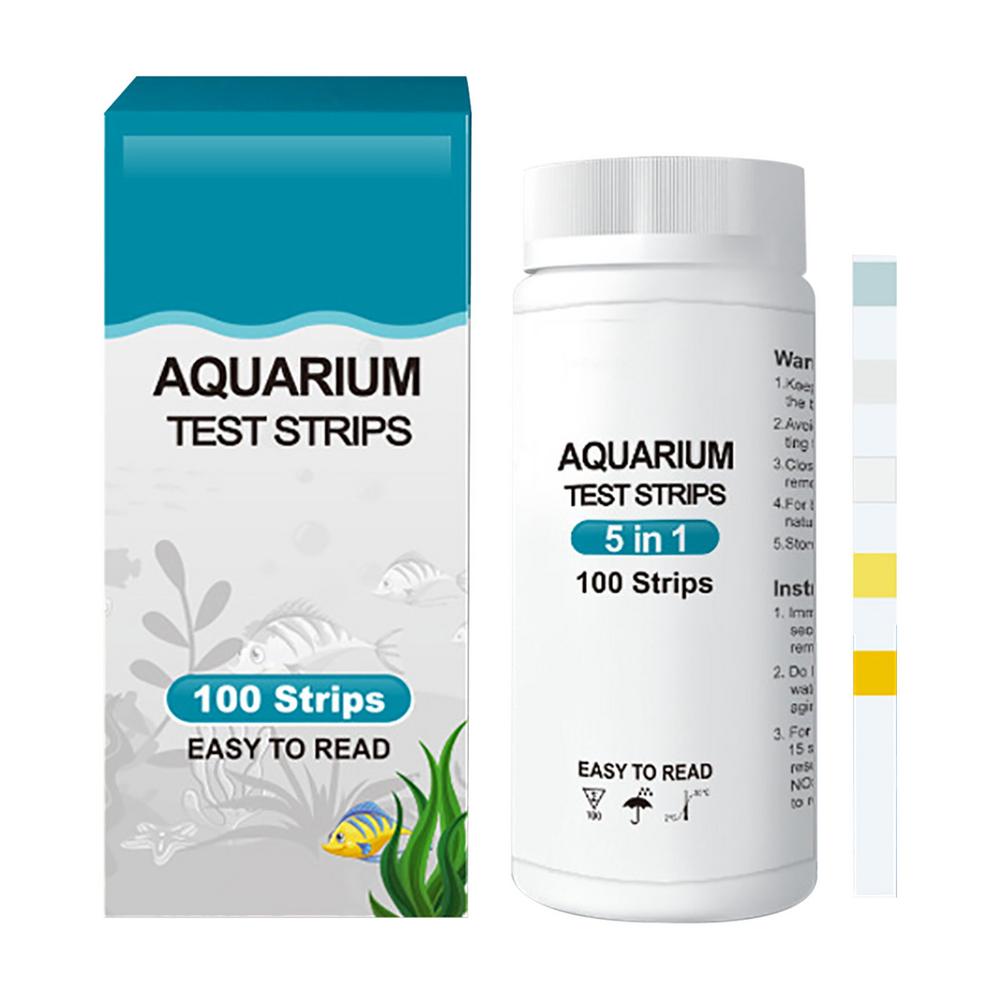 Famure 5 in 1 Aquarium Test Strips100cs Water Testing KitPond Test