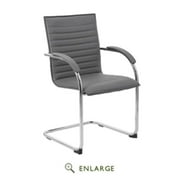 Boss Chrome Frame & Side Chair - Grey Vinyl