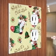 thumbnail image 3 of WIRESTER Double 1-Gang Toggle Light and 1-Gang Duplex Outlet Switch Plate/Wall Plate Cover, Stocking Christmas Bells, 3 of 6