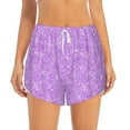 thumbnail image 4 of Lsque Lilac Glittering Printed Women's Running Shorts with Liner Pockets,Elastic Quick Dry Workout Athletic Gym Yoga Shorts,Womens High Waist Shorts-XX-Large, 4 of 9