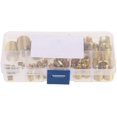 thumbnail image 4 of Adaptadores de rosca de latón para reparación de muebles, herramientas autorroscantes ranuradas con destornillador de plástico, juego de 50 piezas de insertos de tuerca de crimpado, 4 of 7