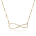 thumbnail image 2 of Yellow Gold Plated 925 Sterling Silver Infinity Necklace With 0.23 Carat Diamond, 2 of 5