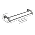 thumbnail image 2 of Toallero doble for baño, soporte for toallas de pared, colgador de toallas de acero inoxidable 304, gris, 2 of 6