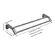 thumbnail image 2 of Toallero doble for baño, soporte for toallas de pared, colgador de toallas de acero inoxidable 304, gris, 2 of 6
