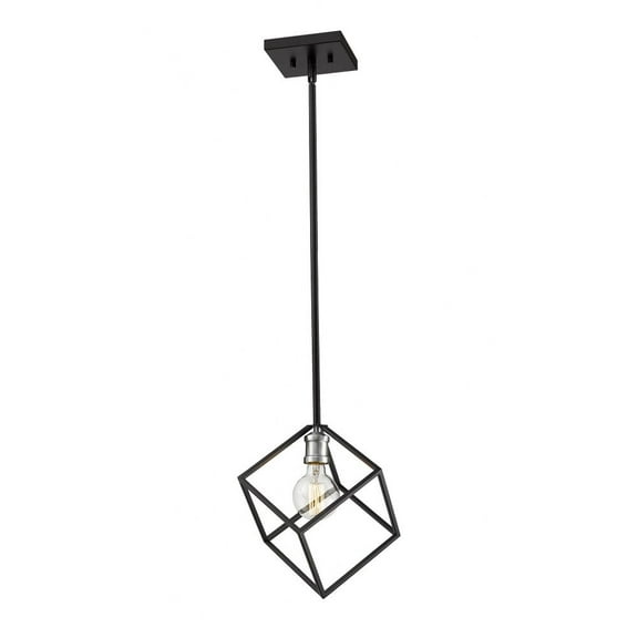 1 Light Pendant-Matte Black/Brushed Nickel Finish Bailey Street Home 372-Bel-4186056