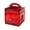 Red, variant on Modern Square Glass Pantries Container With Raised Floral Embossed Designs