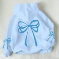 thumbnail image 7 of Girls Hoodie Blue 3-14 Years, Cute Bow Print Kids Pullover Sweatshirt, Soft Casual Hoodie with Pocket for Girls,Size 3-4 T, 7 of 7