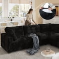 thumbnail image 4 of Sdorens Cloud Couch Modular Sectional Sofa,78" Oversized Convertible Wide Seater,2 Seater for Living Room Set,Covers Washable&Replaceable,Black, 4 of 14