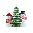 thumbnail image 2 of Mr. Christmas 12-Inch Pre-Lit Nostalgic Ceramic Snowman Tabletop Christmas Tree, 2 of 3
