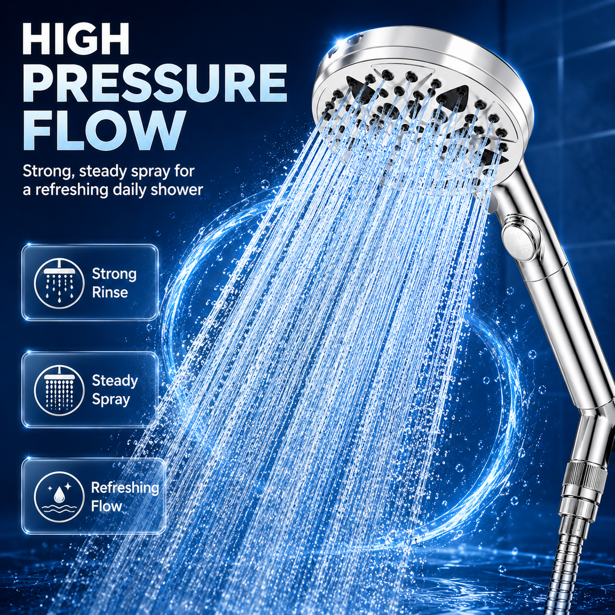 NIUTA 9-Mode High Pressure Shower Head with Handheld photo 7