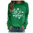 thumbnail image 2 of Pntutb - Sudadera de manga larga con estampado de Navidad y cuello redondo para mujer, blusa informal, tops Pntutb Pntutb-657, 2 of 4
