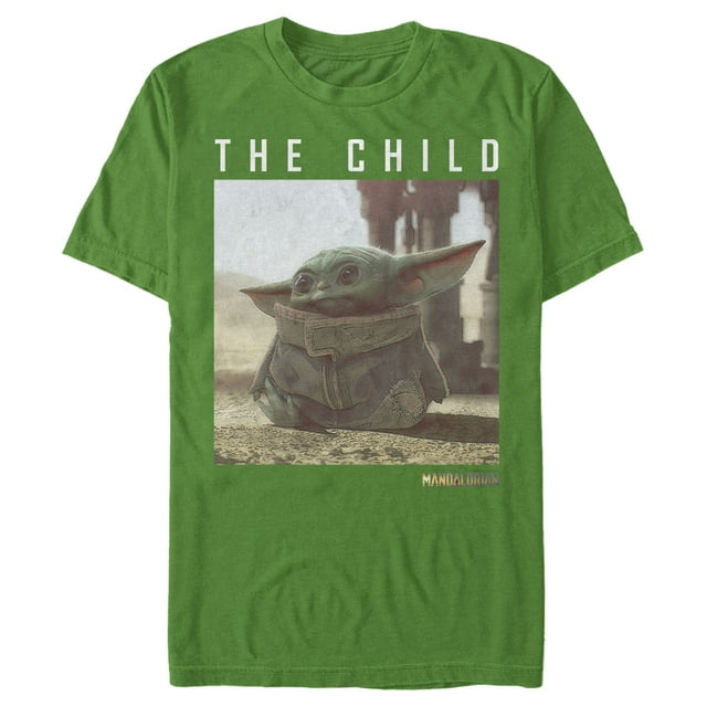 Men's Star Wars The Mandalorian The Child Frame T-Shirt - Kelly Green - 3X Large
