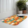 thumbnail image 3 of pumpkin and Maple Leaf Plush Flannel Bath Rug 16x24 Inches, Quick Dry Absorbent Non Slip Mat for Bathroom Sink Tub, 3 of 9