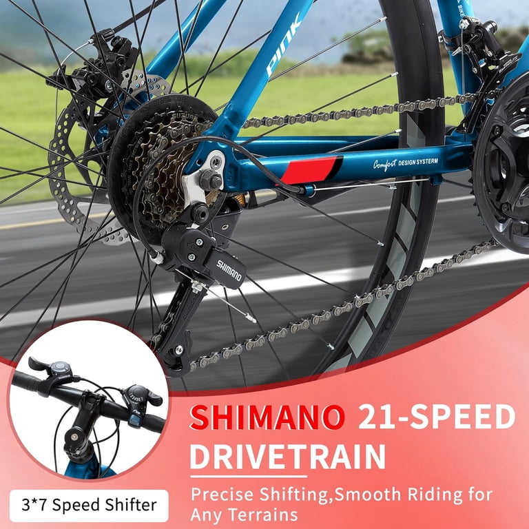 NEORIVER Men's 700C 21-Speed Road Bike, Shimano Gears & Aluminum