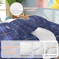 thumbnail image 2 of Brown plaid Duvet Cover Set Queen Size, 4 Piece Soft Microfiber Bedding Set with 1 Duvet Cover, 1 Flat Sheet, 2 Pillowcases, 2 of 9