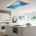 thumbnail image 3 of Shark Coastal Magnetic Fluorescent Light Covers for Ceiling Lights 2x4 Feet, Summer Beach Coral Ocean Nautical Office Classroom Kitchen Drop Ceiling Light Covers Lighting Filters Shade Panel 2 Packs, 3 of 9