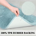 thumbnail image 5 of Unique Bargains Bathroom Shaggy Bath Mat Fluffy Non-slip Door Floor Rug Blue 20" x 31", 5 of 8