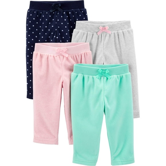 Pantalones de forro polar Simple Joys de Carter's para niñas de 6 a 9 meses y 4
