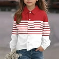 thumbnail image 4 of SERTG Kids Checkered Striped Shirt Long Sleeve Collared Spring Summer Fall Regular Fitted Playing Outerwear for Children 3-16 Years(Red,5 Years), 4 of 6