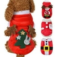 thumbnail image 2 of Pet Christmas and Halloween Costume | Festive Elk Hooded Coat for Dogs - Winter Cotton Apparel, 2 of 8