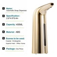 thumbnail image 1 of Automatic Dispenser Battery Power 400ml Intelligent Touchless IR Sensor Hand Wash Household Dining Bathroom Cleaning Gold, 1 of 7