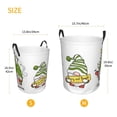 thumbnail image 3 of Sikiie Christmas Gnomes Print Round Dirty Clothes Basket, Waterproof Standing Foldable Storage Basket, for Laundry Room, Bedroom, Bathroom Storage-Small, 3 of 6