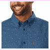Ben Sherman Men's Long-Sleeve Stretch Woven Shirt M/Dark Blue